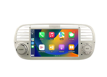 Multimedia Navigatie Fiat 500 2007-2015|DAB|Bluetooth|4Core 32GB|Carplay Autoradio Beeldscherm - Audioplay