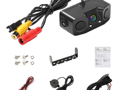 HD CCD Achteruitrijcamera met Parkeer sensoren Detector + LED Nachtzicht - Audioplay