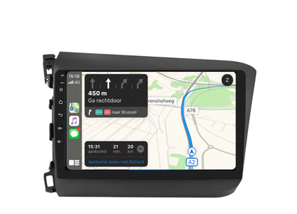 Multimedia Navigatie Honda Civic 2012-2015|DAB|Carplay Autoradio Beeldscherm - Audioplay