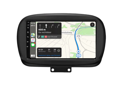 Multimedia Navigatie Fiat 500x 2014 - 2020 |DAB|Bluetooth|4Core 32GB|Carplay Autoradio Beeldscherm 9 Inch - Audioplay