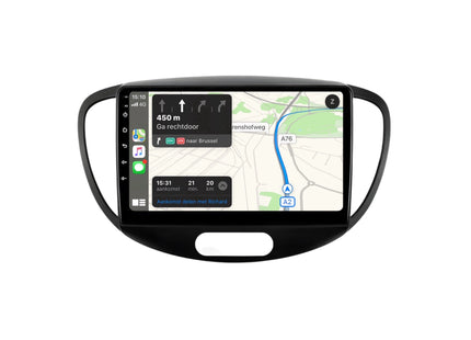 Multimedia Navigatie Hyundai I10 2007- 2013 |DAB|Bluetooth|4Core 32GB|Carplay Autoradio Beeldscherm 9 Inch - Audioplay