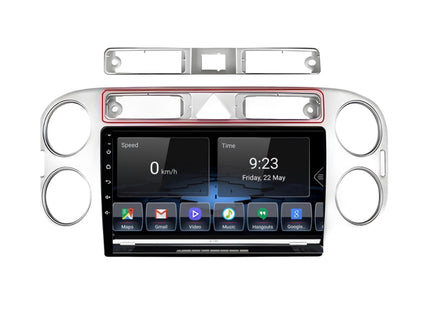 Multimedia Navigatie Volkswagen Tiguan 1 2006 -2016 |DAB|Carplay Autoradio beeldscherm 9 Inch - Audioplay