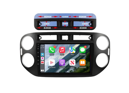 Multimedia Navigatie Volkswagen Tiguan 1 2006 -2016 |DAB|Carplay Autoradio beeldscherm 9 Inch - Audioplay