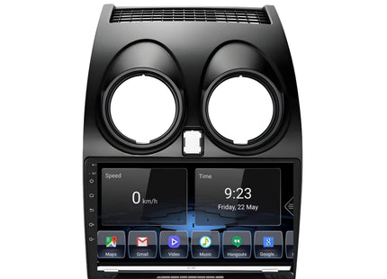 Multimedia Navigatie Nissan Qashqai j10 2006-2013 |DAB|Carplay Autoradio Beeldscherm 9 Inch - Audioplay