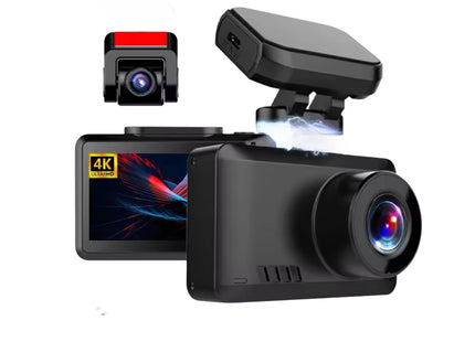 4K Dashcam Dual Lens Auto Camera |Videorecorder Nachtzicht Ingebouwde Gps Wi-Fi Ondersteuning 24 Uur opname - Audioplay
