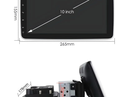 Universele Multimedia Autoradio | 1 Din | Autoradio Carplay 10 inch - Audioplay